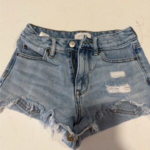 PacSun Light Blue Distressed Denim Cutoff Shorts